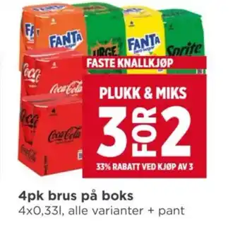 Meny 4pk brus på boks tilbud