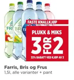 Meny Farris, bris og frus tilbud