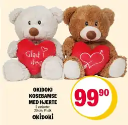 Coop Extra Okidoki kosebamse med hjerte tilbud