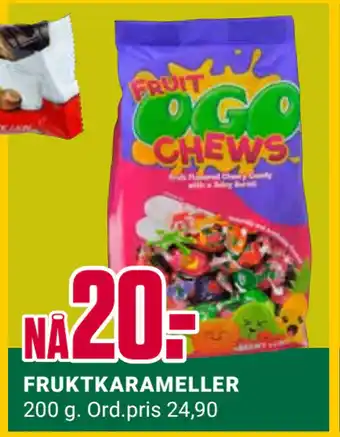 Europris FRUKTKARAMELLER tilbud