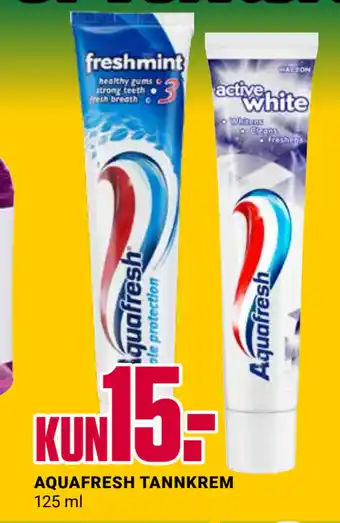 Europris AQUAFRESH TANNKREM tilbud