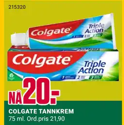 Europris COLGATE TANNKREM tilbud