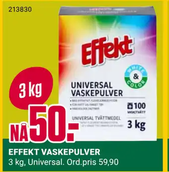 Europris EFFEKT VASKEPULVER tilbud