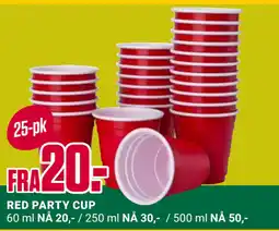 Europris RED PARTY CUP tilbud