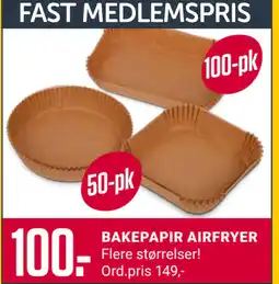 Europris BAKEPAPIR AIRFRYER tilbud