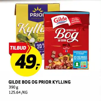 Bunnpris Gilde Bog og Prior Kylling tilbud