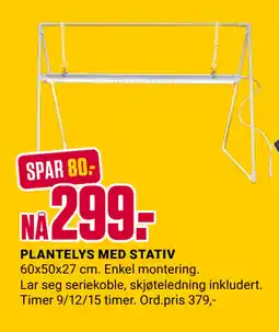 Europris PLANTELYS MED STATIV tilbud