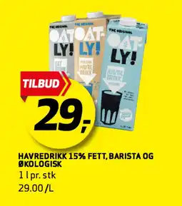 Bunnpris HAVREDRIKK 15% FETT, BARISTA OG ØKOLOGISK tilbud