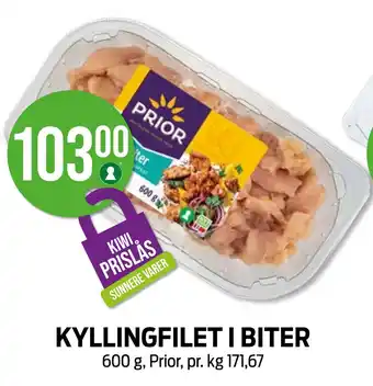 Kiwi KYLLINGFILET I BITER tilbud