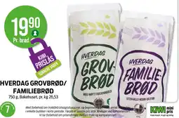 Kiwi HVERDAG GROVBRØD/ FAMILIEBRØD tilbud