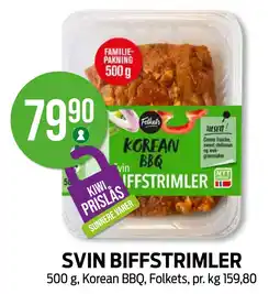 Kiwi SVIN BIFFSTRIMLER tilbud