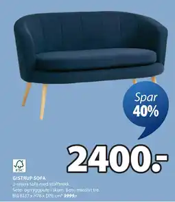JYSK GISTRUP SOFA tilbud