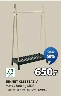 JYSK JENNET KLESSTATIV tilbud