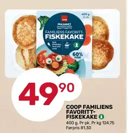 Matkroken COOP FAMILIENS FAVORITTFISKEKAKE tilbud