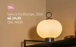 Nille Sakura bordlampe, 32cm tilbud