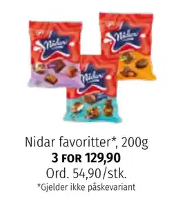 Nille Nidar favoritter*, 200g tilbud