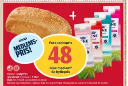 Coop Marked 1 valgfritt grovbrød fra Coop + melk fra Tine tilbud