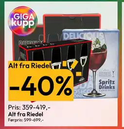 Gigaboks Alt fra Riedel tilbud