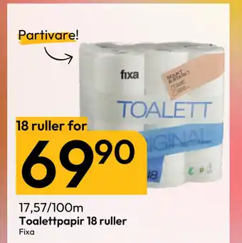 Gigaboks Toalettpapir 18 ruller tilbud