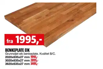 Bauhaus BENKEPLATE EIK tilbud