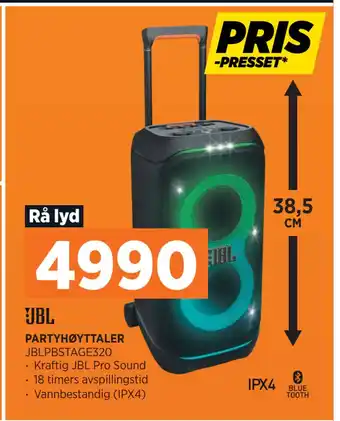 POWER PARTYHØYTTALER tilbud