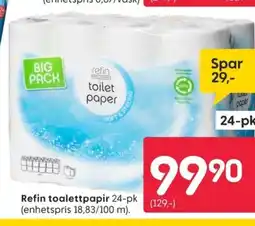 Rusta Refin toalettpapir 24-pk tilbud