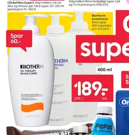 Rusta Biotherm bodylotion tilbud