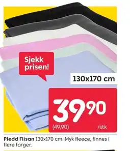 Rusta Pledd Flisan tilbud