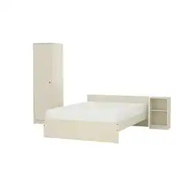 IKEA Gursken Soveromsmøbler, 3 stk., lys beige, 140x200 cm tilbud