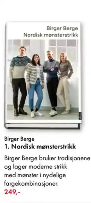 Norli Birger Berge 1. Nordisk mønsterstrikk tilbud