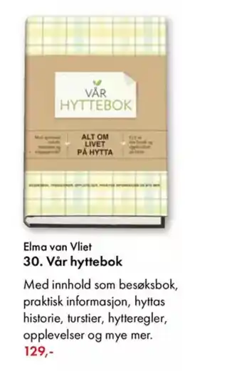 Norli Elma van Vliet 30. Vår hyttebok tilbud