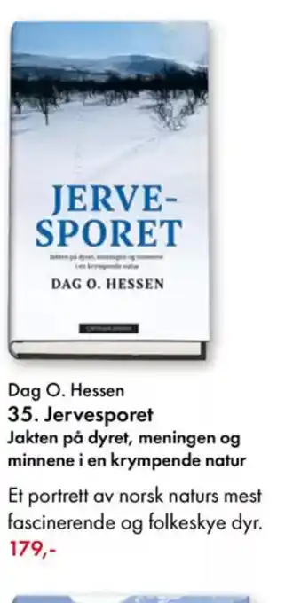 Norli Dag O. Hessen 35. Jervesporet Jakten på dyret, meningen og minnene i en krympende natur tilbud