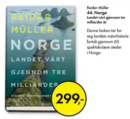 Norli Reidar Müller 44. Norge Landet vårt gjennom tre milliarder år tilbud