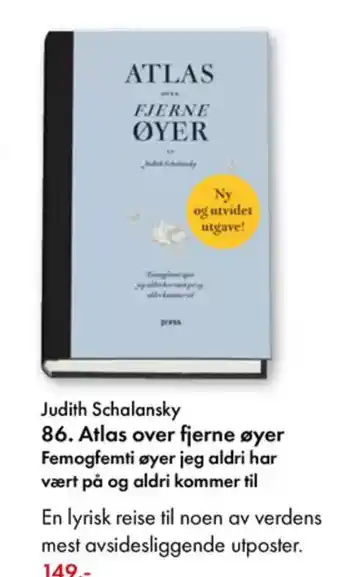 Norli Judith Schalansky 86. Atlas over fjerne øyer Femogfemti øyer jeg aldri har vært på og aldri kommer til tilbud