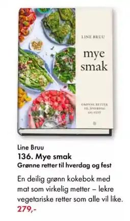 Norli Line Bruu 136. Mye smak Grønne retter til hverdag og fest tilbud