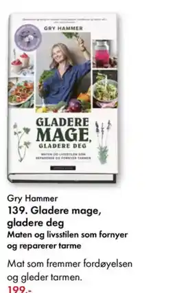 Norli Gry Hammer 139. Gladere mage, gladere deg Maten og livsstilen som fornyer og reparerer tarme tilbud