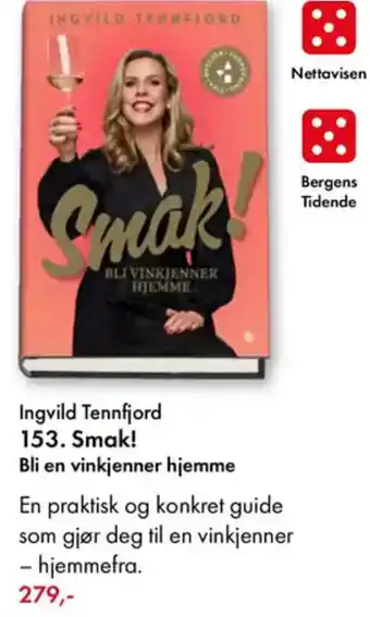 Norli Ingvild Tennfjord 153. Smak! Bli en vinkjenner hjemme tilbud