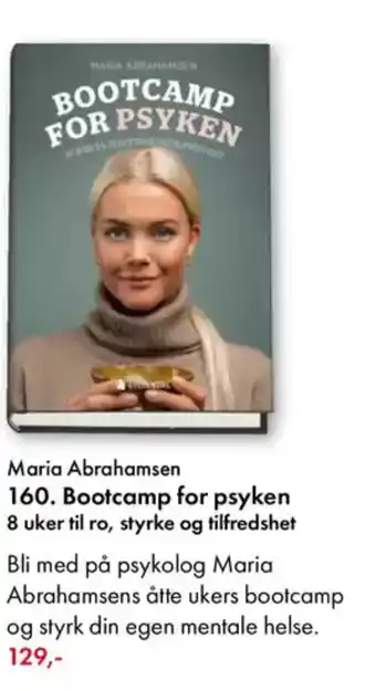 Norli Maria Abrahamsen 160. Bootcamp for psyken 8 uker til ro, styrke og tilfredshet tilbud