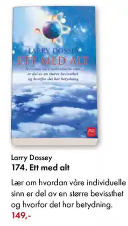 Norli Larry Dossey 174. Ett med alt tilbud