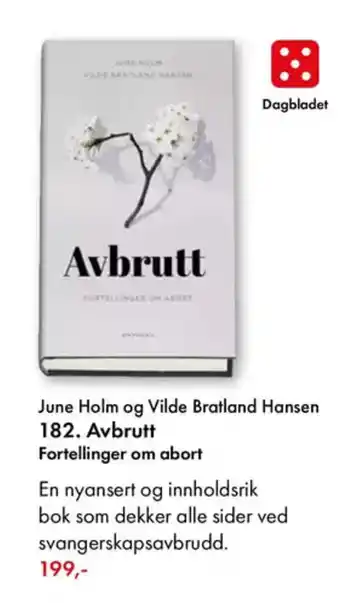 Norli June Holm og Vilde Bratland Hansen 182. Avbrutt Fortellinger om abort tilbud