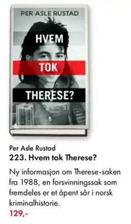 Norli Per Asle Rustad 223. Hvem tok Therese? tilbud