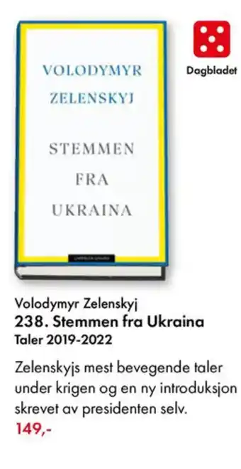 Norli Volodymyr Zelenskyj 238. Stemmen fra Ukraina Taler 2019-2022 tilbud