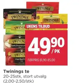 Meny Twinings te tilbud