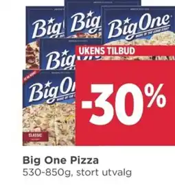 Meny Big One Pizza tilbud