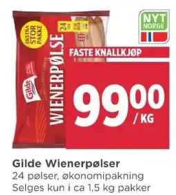 Meny Gilde Wienerpølser tilbud