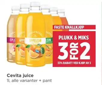 Meny Cevita juice tilbud