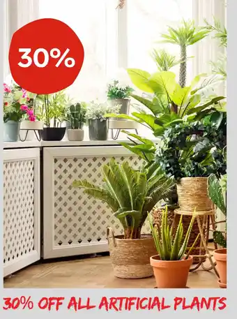 Plantasjen OFF ALL ARTIFICIAL PLANTS tilbud