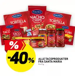 Bunnpris SANTA MARIA Alle tacoprodukter fra tilbud