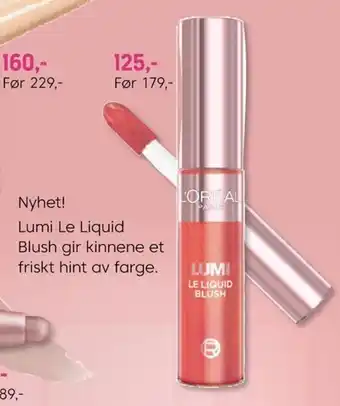 VITA Nyhet! lumi le liquid blush gir kinnene et friskt hint av farge. tilbud