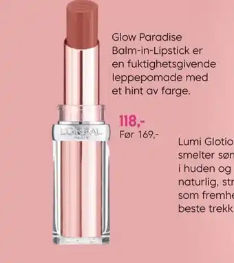 VITA Glow paradise  balm-in-lipstick er en fuktighetsgivende leppepomade med et hint av farge. tilbud